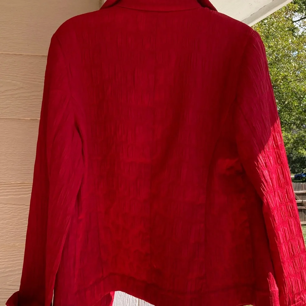 Chico's Vibrant Red Blazer - Picture 4 of 6